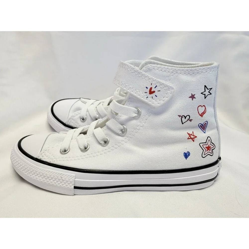 Converse CTAS EVA Lift Shoes Youth Sz 12.5 High Top Platform Sneakers W/Designs